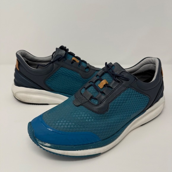 Johnston & Murphy XC4 TR2-Sport Hybrid Shoes Size 9.5 Teal Leather Mesh Men's